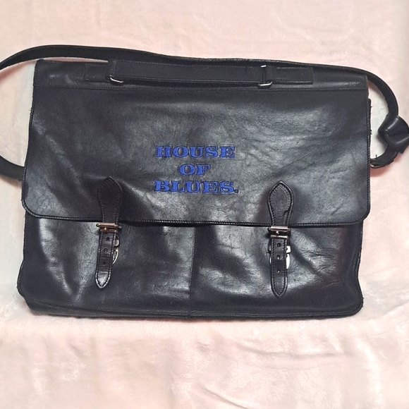 House of BluesLeather Vintage Extremely Rare Original Briefcase Cervino